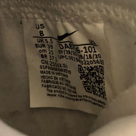 Nike high tops blazer Mid 77 Size 8 women white leather leopard swoosh logo - Picture 6 of 7